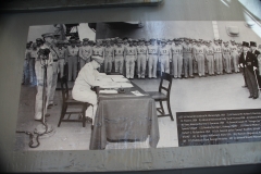 We stood on this spot, on the Missouri, where the WWII Peace Treaty with Japan was signed.