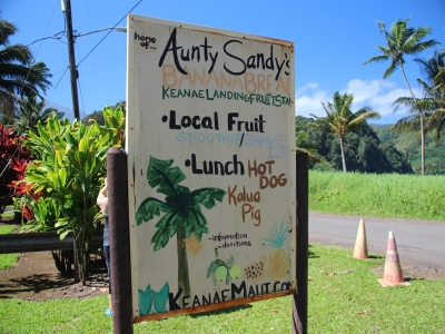 Bought some fresh baked, still warm, banana bread here.