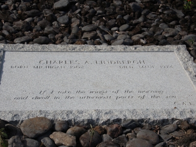 Charles Lindbergh is buried in Maui, on the rode to Hana.