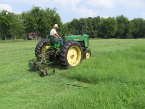 Mower down